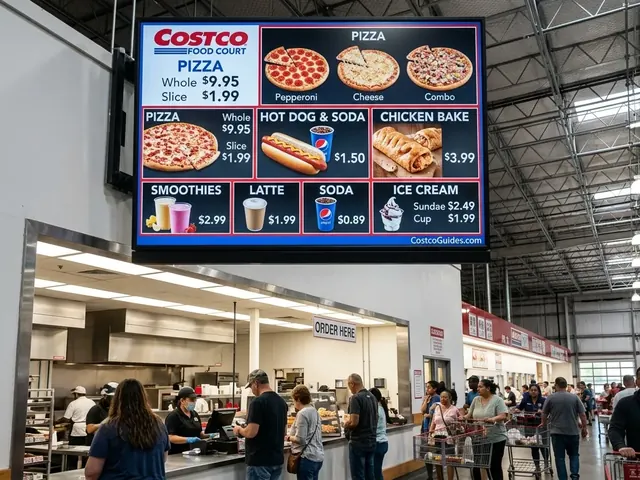 Costco food court digital menu board