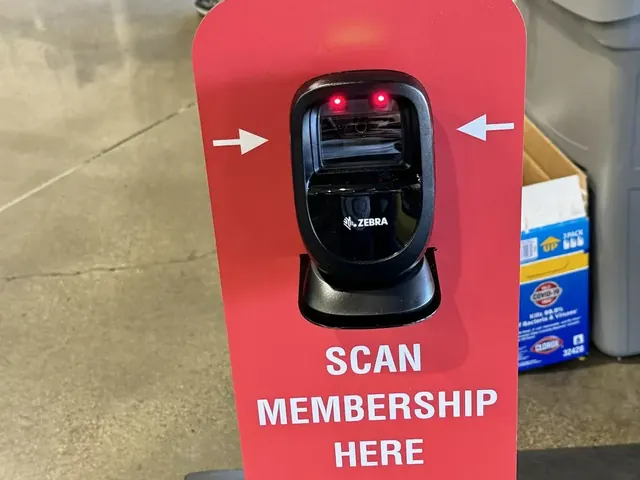Costco membership card scanner at the food court